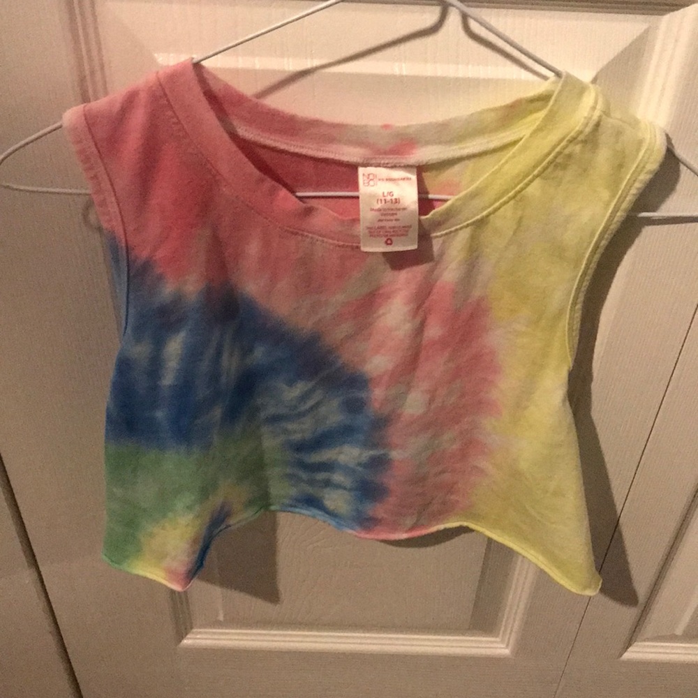 Cute tie-dye crop top tank top
